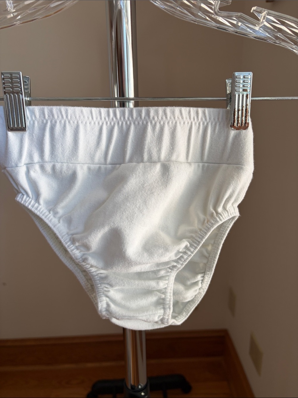 Adult White Basic Cotton & Lycra StarPerformance Brief